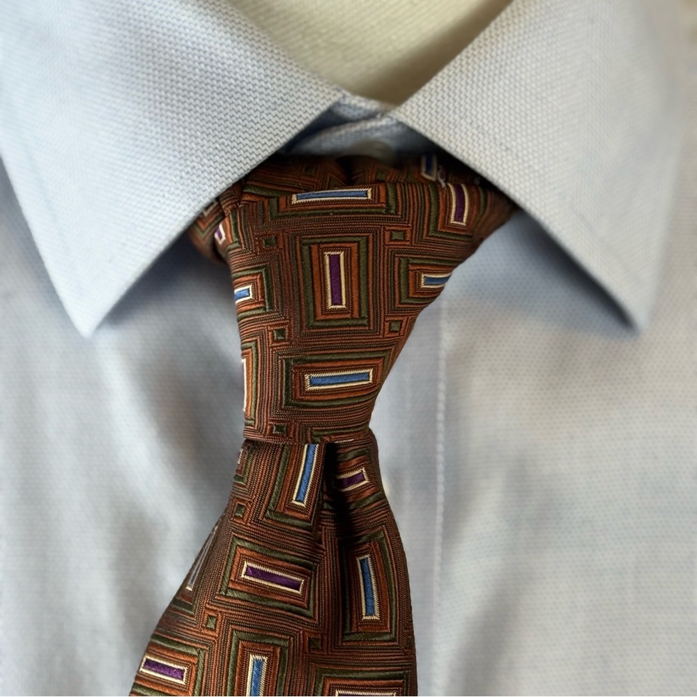 Jos. A. Bank Men’s Necktie Signature Collection Brown and Blue Tie